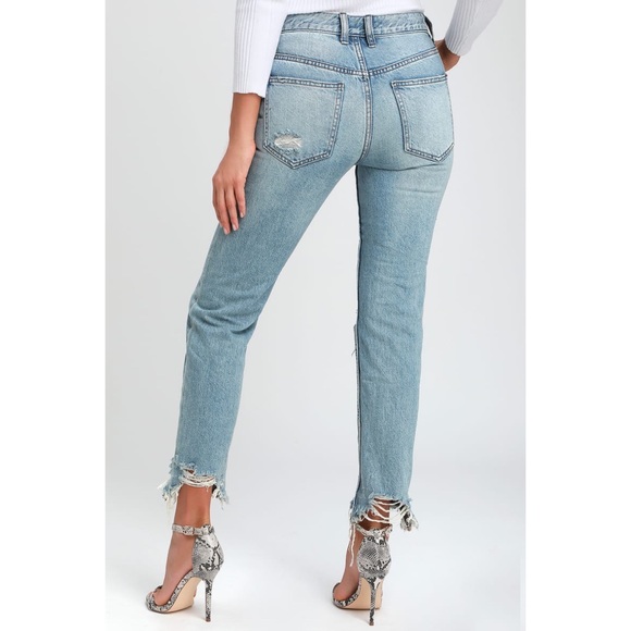 Free People Distressed Mid/High Rise Jeans - Picture 5 of 13